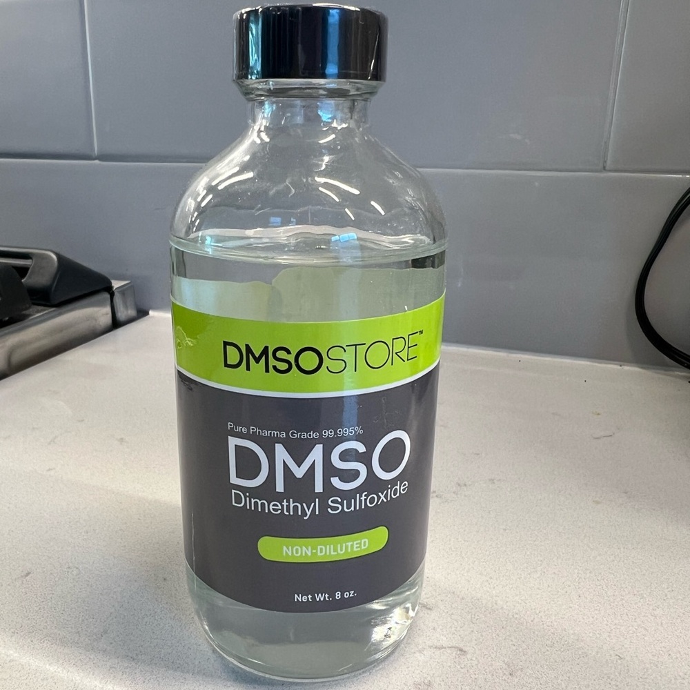 DMSO Liquid in Glass Bottle